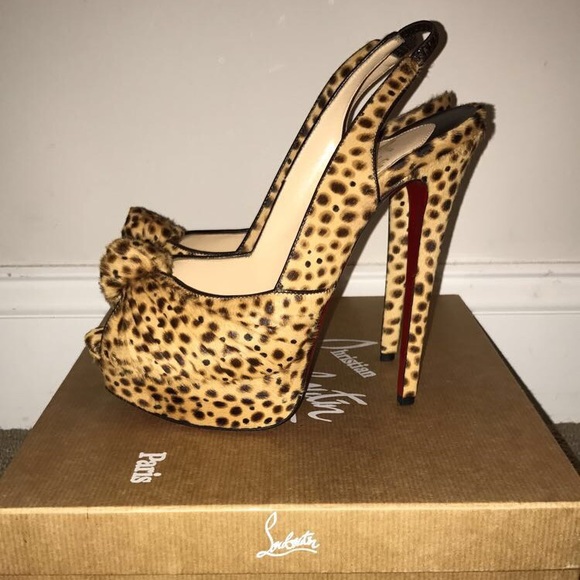 Christian Louboutin Jenny Printed Pony Heels - Picture 8 of 8